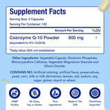 CoQ10 800mg Vegan Cápsulas Suplemento Energía y Corazón