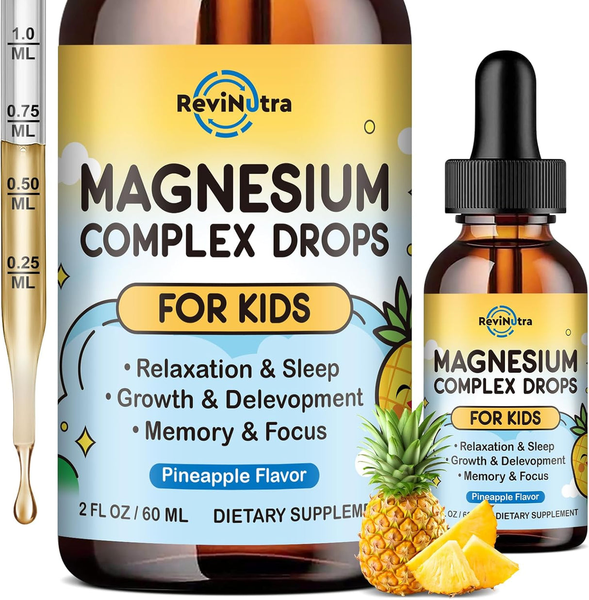 MagKids Magnesio Líquido para Niños con L-Theanina 2 oz