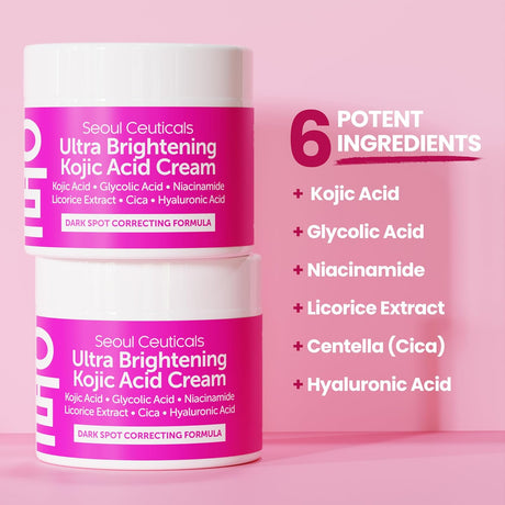 Crema Coreana Ácido Kójico, Ácido Glicólico, Niacinamida - 2oz