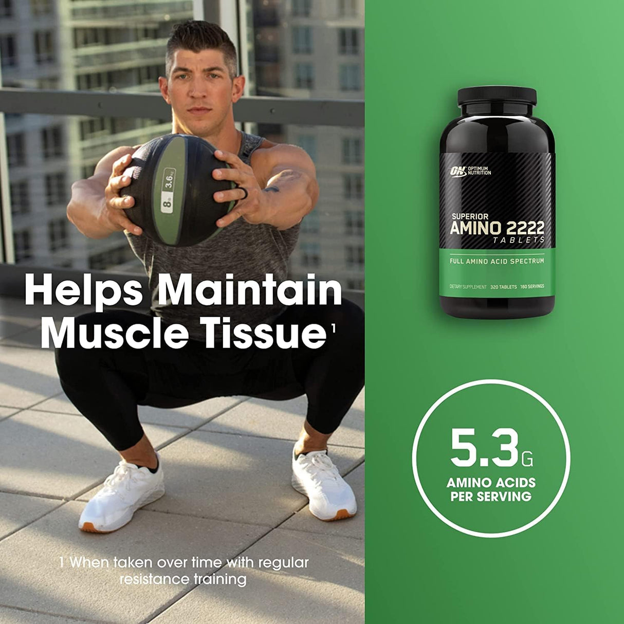 Aminoácidos Esenciales Optimum Nutrition Superior 2222 Tablets