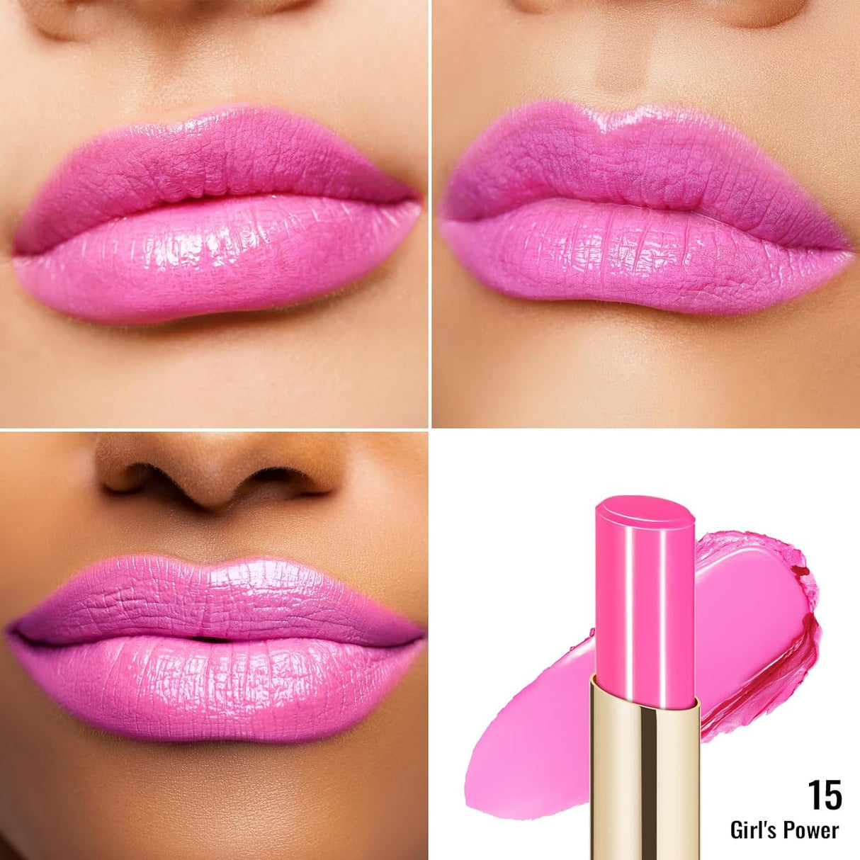 Labial Hidratante 2 en 1 Brillo Rosa Vegano para Labios Secos