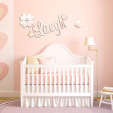 Vinilos decorativos Love Live Laugh, corazón espejo, DIY
