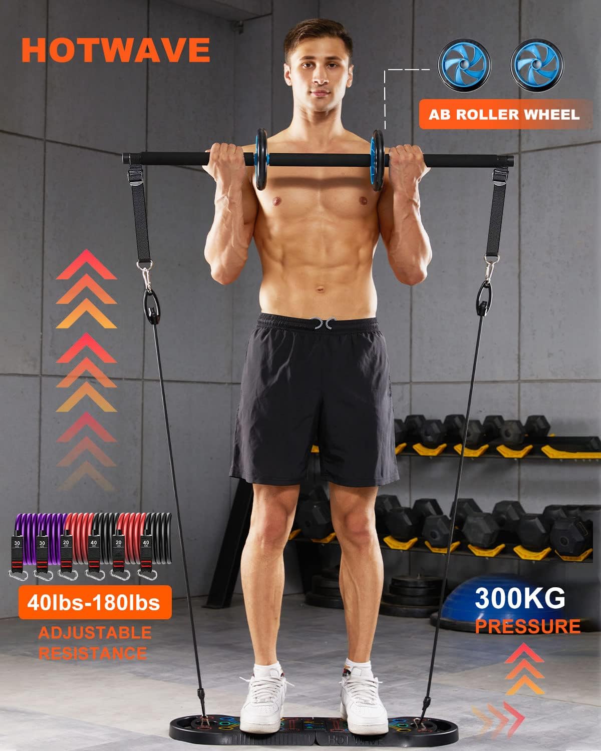 Equipo de Ejercicio HOTWAVE 20 en 1 con Accesorios de Gimnasio