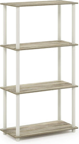 Estantería Multifuncional Furinno 4 Niveles, Tubos Redondos, Modelo