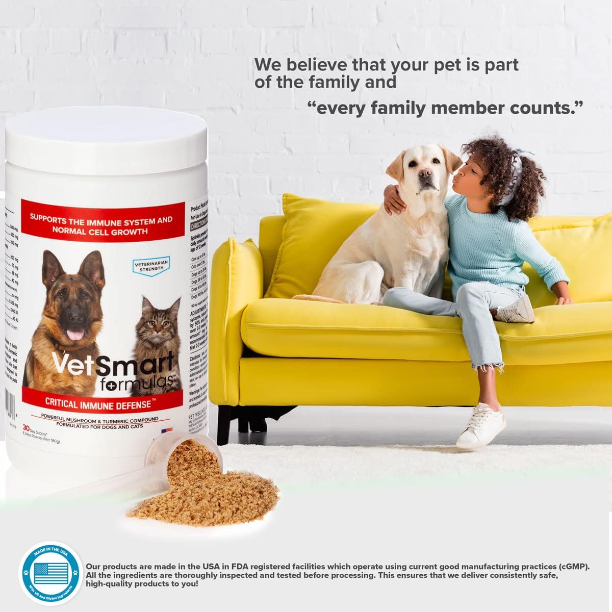 Vitaminas inmunológica crítica para perros y gatos