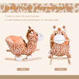 Juguete de caballito de peluche Qaba, giraffe, 18-36 meses