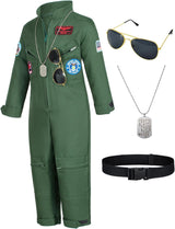 Disfraz Piloto de Combate Kids - Traje Aviador con Accesorios