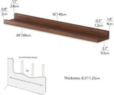 Estanterías Flotantes Wallniture Denver 24, Set de 2, Madera