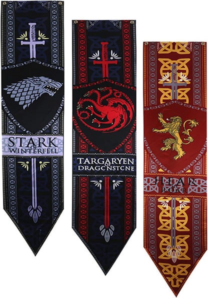 "Bandera Casa Targaryen Juego de Tronos 167x33CM"