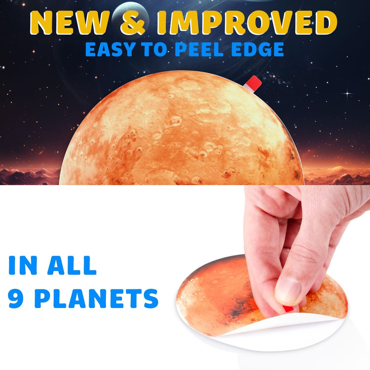 Estrellas y Planetas Brillantes, Stickers de Pared, Decoración Infantil