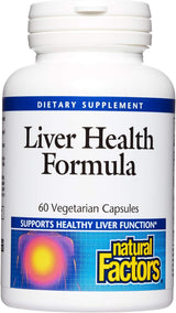 Suplemento Natural Factors, Fórmula de salud hepática 60 cáp