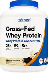Nutricost Proteína de Suero de Leche de Pasto, 5LBS, Sin Gluten