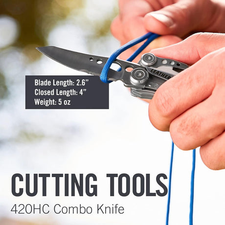 Multiherramienta ligera con cuchillo combinado y abridor