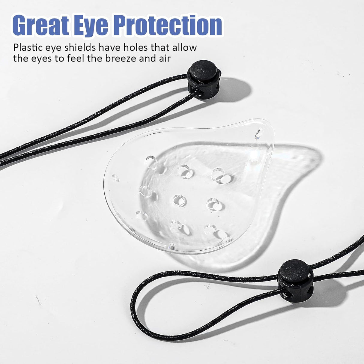 Parches Oculares Transparentes con Correa Ajustable - 2 Pcs