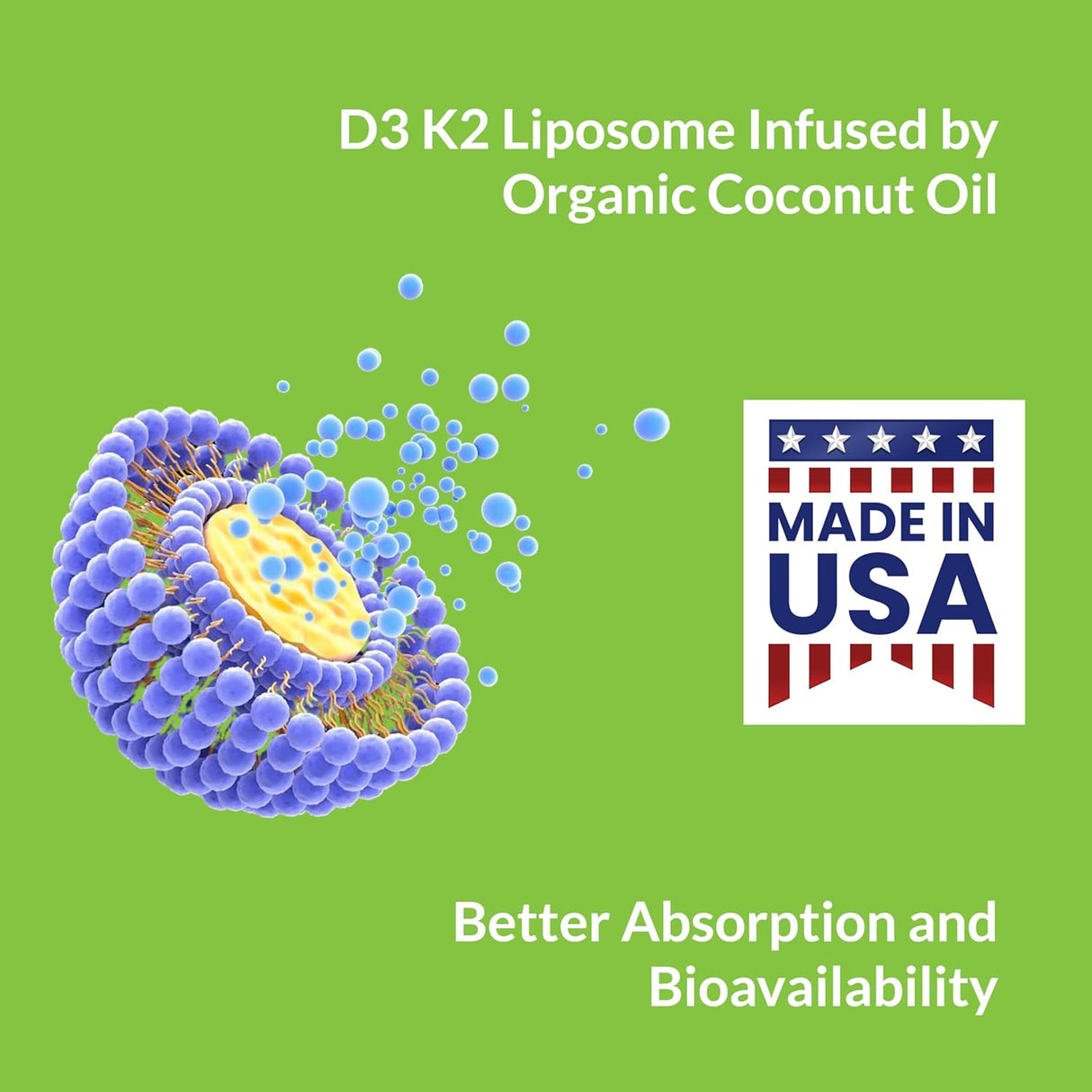 UpNourish Vitamina D3 K2 Liposomal 10,000 IU 180 Mini Softgels