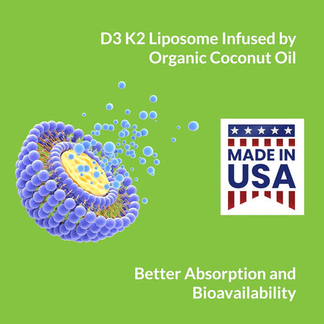 UpNourish Vitamina D3 K2 Liposomal 10,000 IU 180 Mini Softgels