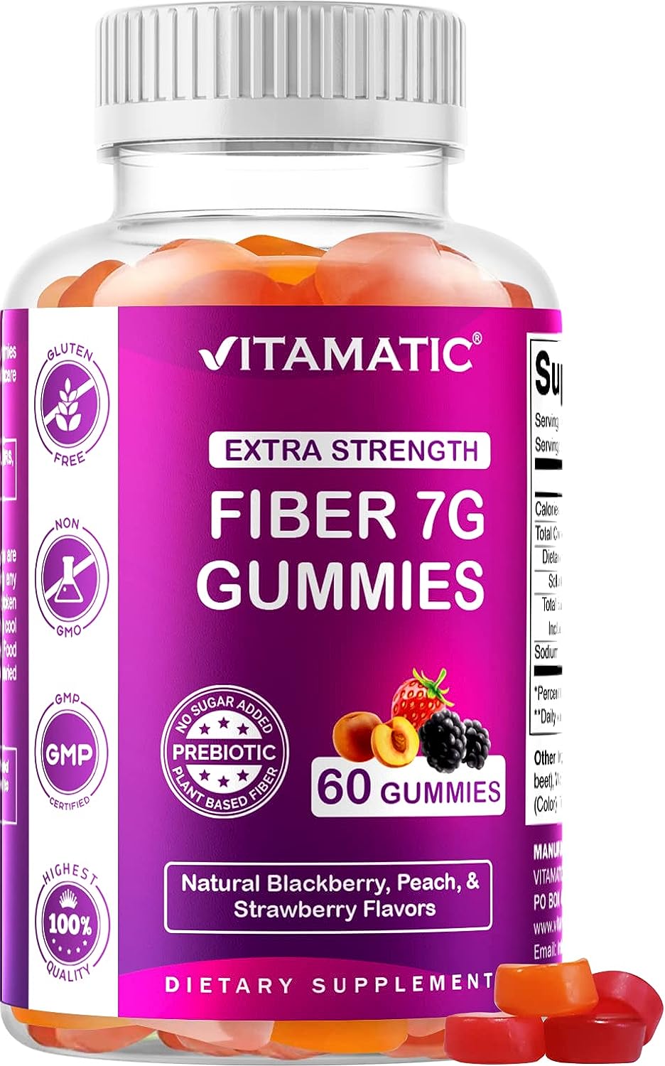 Vitamatic Suplementos de fibra prebiótica para adultos