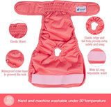 Pet Soft Pañales lavables para mujer (paquete de 3) – Pañales para perras