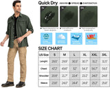 Anteef Camisas de safari para hombre manga larga