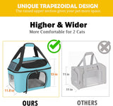 Transportadora grande para 2 gatos, Oeko-TEX, certificada, TSA