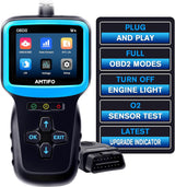 Escáner OBD2 con datos en vivo, Negro ‎W4 AMTIFO
