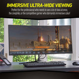 Monitor ultraancho curvado para juegos Deco Gear