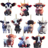 Adorno Colgante de Vaca, 10 Pcs, Decoraciones Navideñas 2024