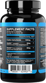 eFlow Creatina Cápsulas, Suplemento de Fuerza 1500mg, 90 cápsulas