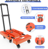 Carretilla Plegable SOLEJAZZ, 500LB, 6 Ruedas, 2 Cuerdas