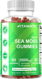 Vitamatic Gummies de Musgo Irlandés 3x60, 3000mg, con B. y B.