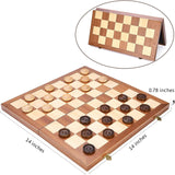 Juego de Damas VAMSLOVE 14 Plegable con Almacenaje, 8x8