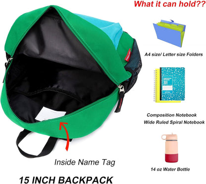 Morral o Mochila escolar para niños pequeños verde HawLander