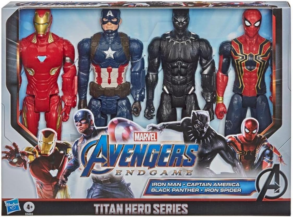 Figuras de Acción de 12'' - Capitán América, Iron Spider, Pantera Negra, Iron Man