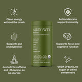 MudWtr Matcha con hongos adaptógenos, 3000mg, 30 porciones