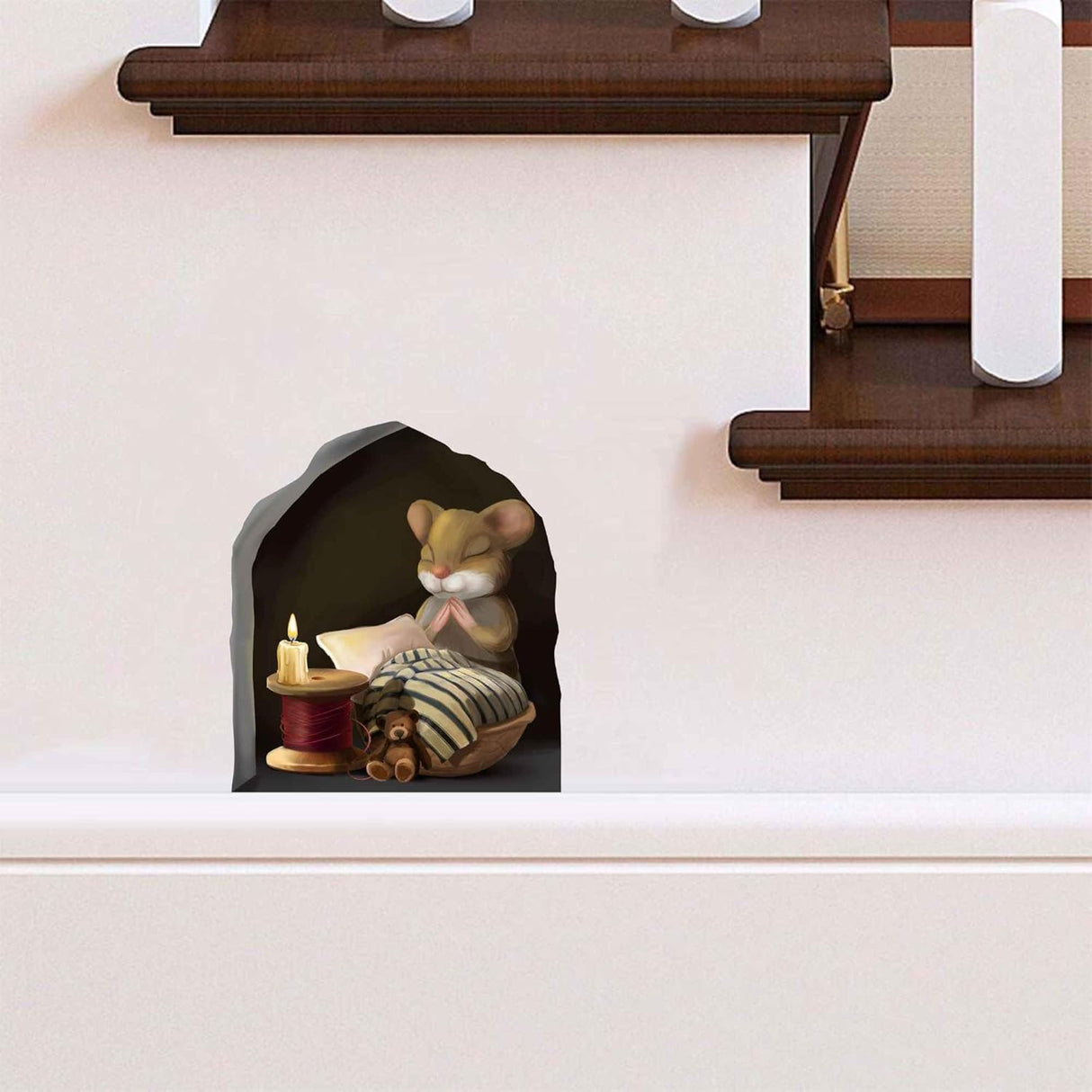 Sticker Decorativo Ratón Leyendo, Ideal para Niños y Clases
