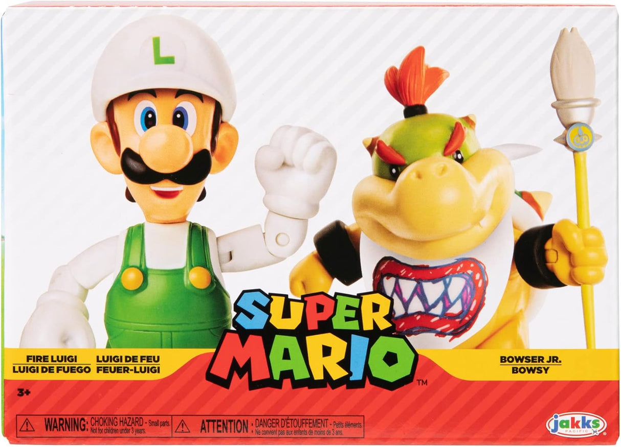 Figuras de acción Super Mario: Fire Luigi y Bowser Jr. 4