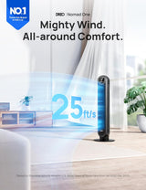 Ventilador Dreo para dormitorio, 25ft/s, 4 velocidades, DR-HTF007