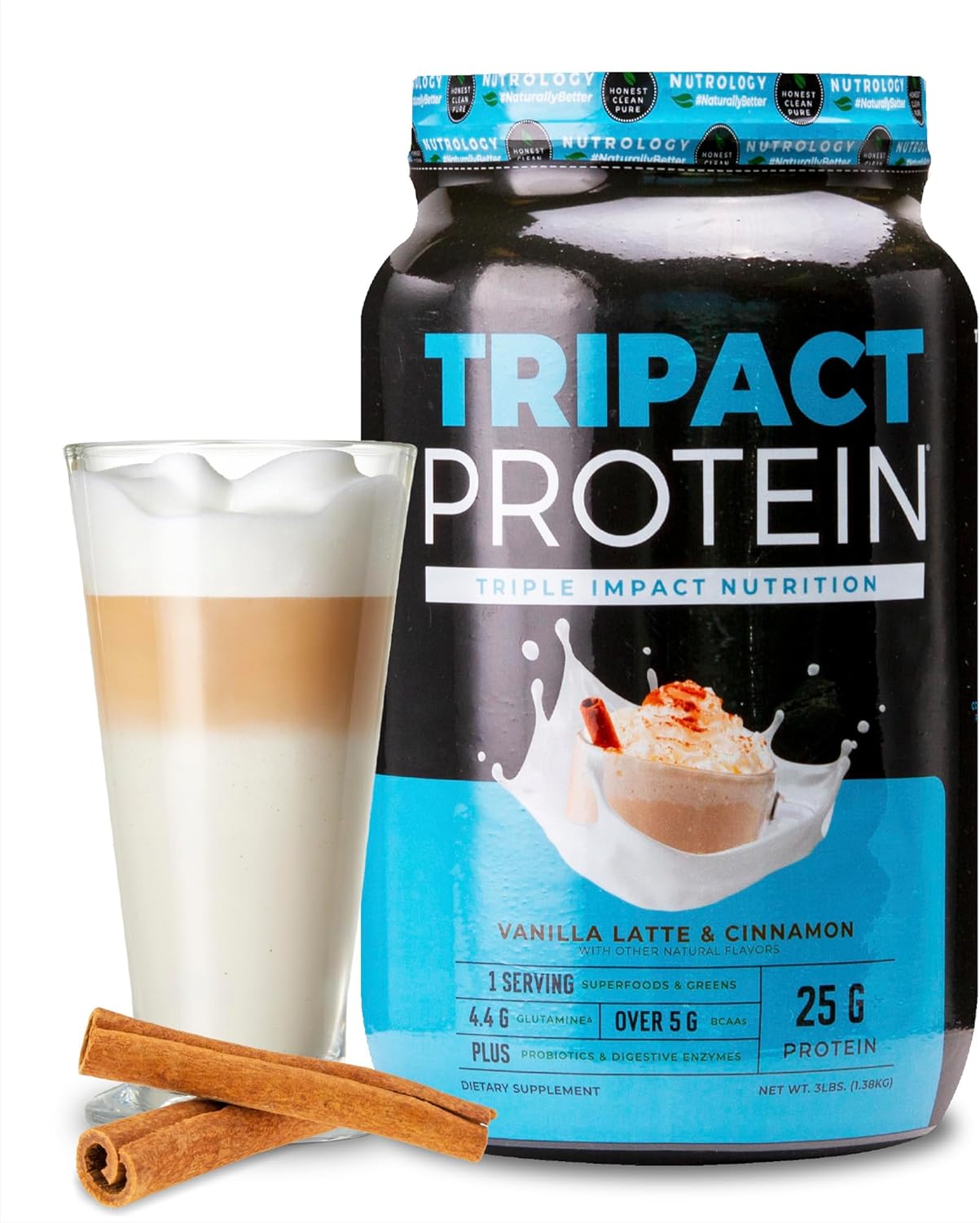 Nutrology TRIPACT Batido 7 en 1, Proteína Whey, 40 raciones