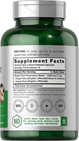 Suplemento de raíz de jengibre de 1500 mg  150 píldoras