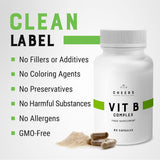 Cheers Complejo de Vitaminas B, 60 Cápsulas, Alta Absorción, Vegano