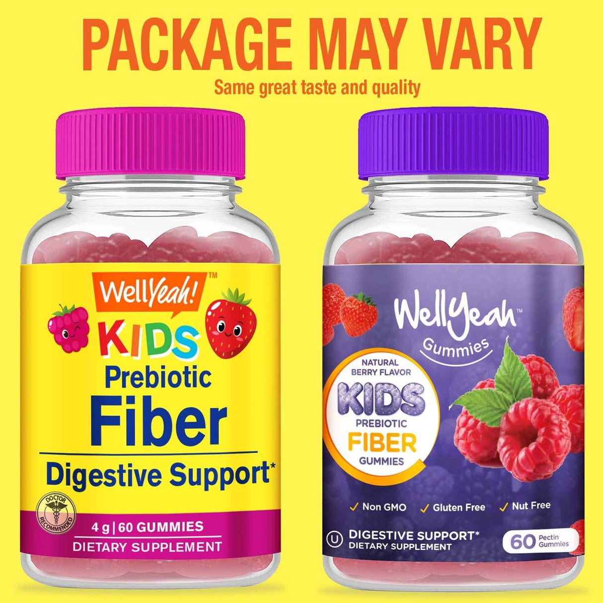 Suplementos de fibra prebiótica para niños WellYeah