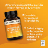 Vitamina D3 Liposomal Mercola 10,000 IU, 30 cápsulas