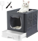 Arenero para gatos con tapa color negro Gefryco