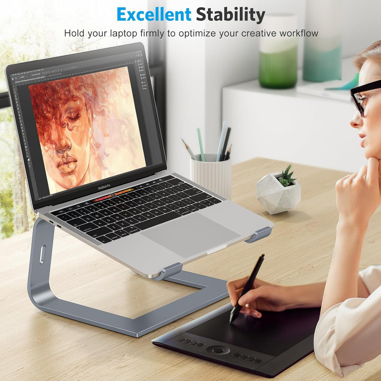 Soporte de Laptop OMOTON, Aluminio, Compatible 11-16