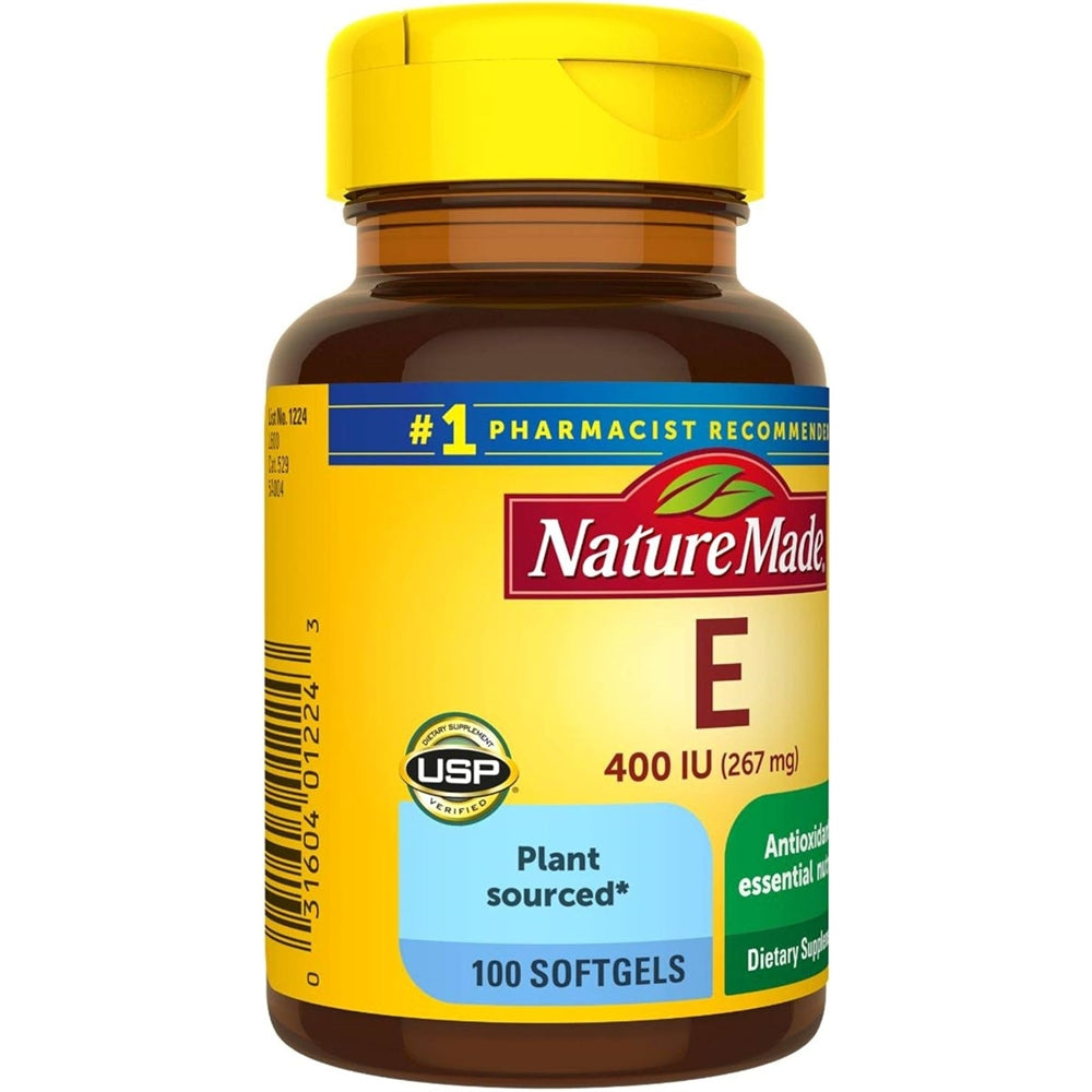Suplementos Vitamina E 267 mg (400 UI) d-Alpha 100 días