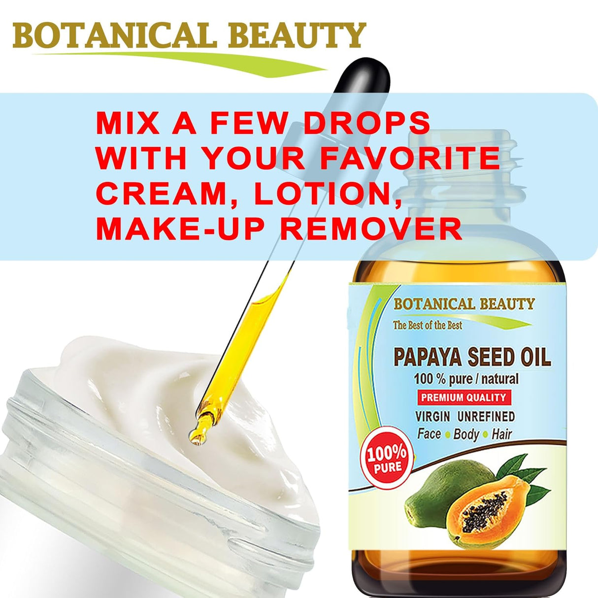 Aceite de Semilla de Papaya Natural y Puro para Cara Piel