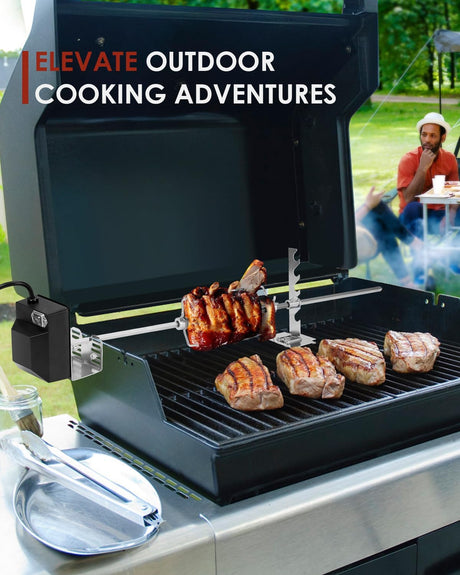 Kit de Parrilla Rotativa Automática, Motor 120V 4W, 28”