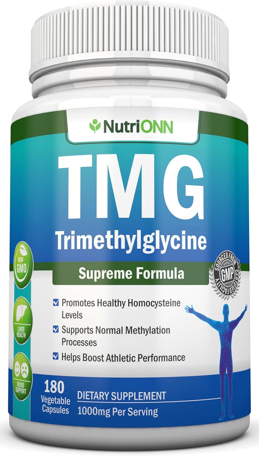 Suplemento TMG Trimethylglycine 1000mg - 180 Cápsulas