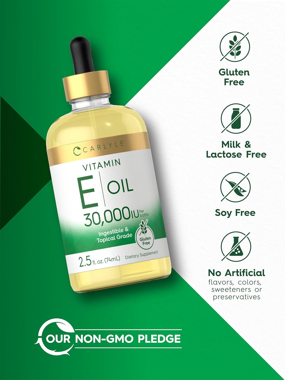 Aceite de Vitamina E 30,000 IU  Ingerible y Tópico Hidratante