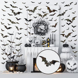 Stickers de Murciélago 3D Halloween, Decoración Removible